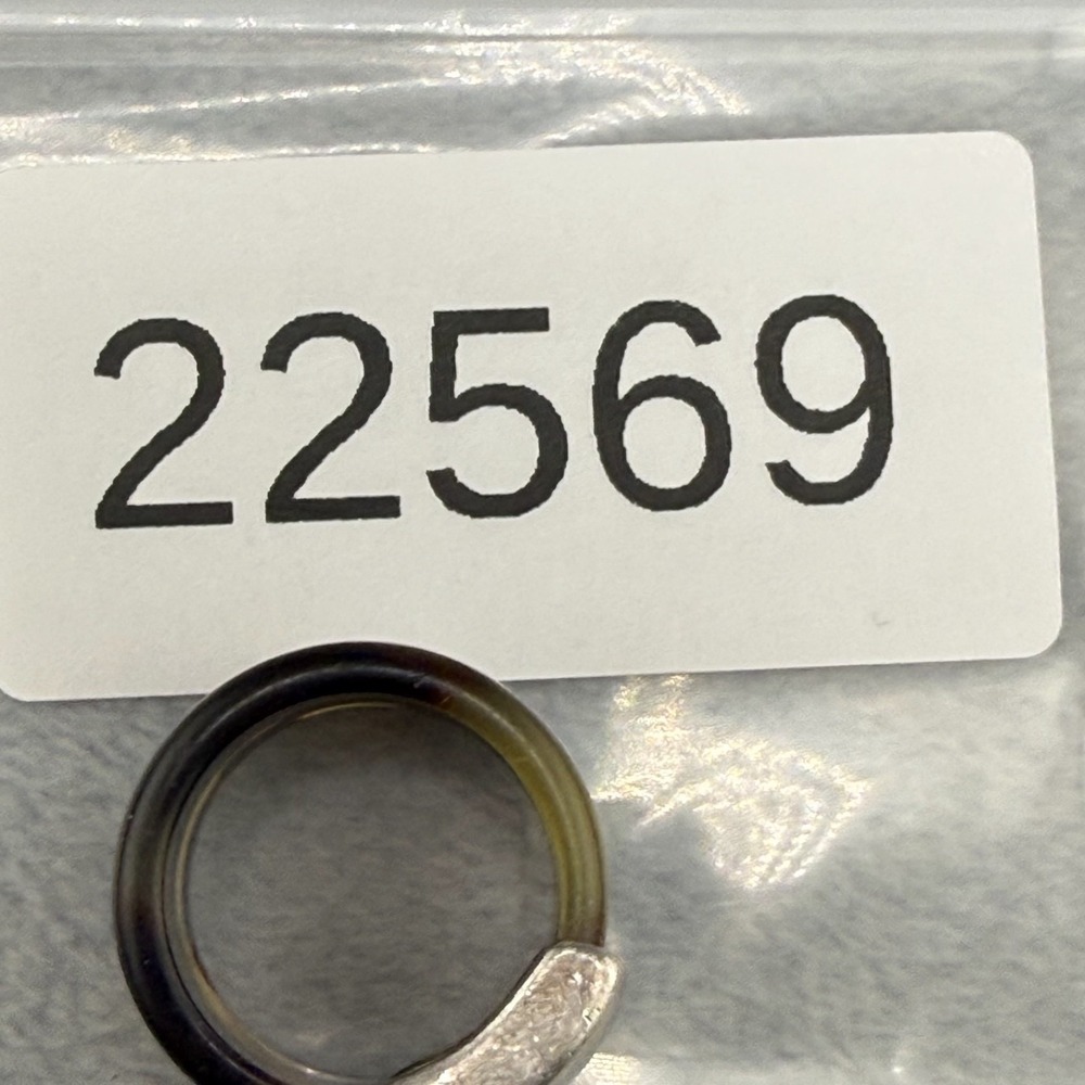 Vintage Band Ring Acrylic Tortoiseshell Question Mark Size 5 - Picture 9 of 9